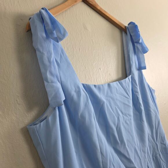 NEW Love Me Forever Light Blue Square Neck Maxi Dress - Picture 8 of 12